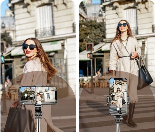 OEM Selfie stick Σετ / βάση selfie με τηλεχειριστήριο Bluetooth τρίποδο μαύρο Q11 / TR19