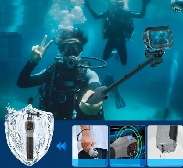 Selfie stick Telesin Wodoodporny Selfie Stick Kijek z Pilotem Pilot GoPro HERO 13 12 11 10 9 MAX / GP-WBT-001
