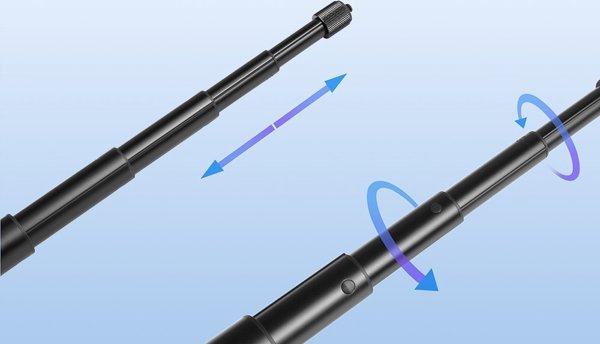 Selfie stick Puluz Μεταλλική λαβή selfie Puluz 110 cm για Insta360 One RS / X2 / X3 / X4