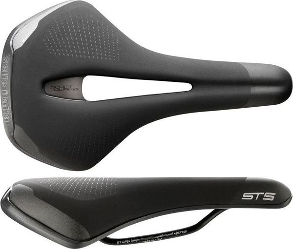 Selle Italia Σέλα SELLE ITALIA SPORTOURING ST 5 FLOW S (id match - S2) Fec Alloy 7x9, soft-tek, μαύρο (NEW)