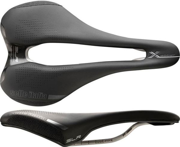 Selle Italia Σέλα SELLE ITALIA SLR BOOST X-CROSS SUPERFLOW L (id match - L3) ti 316 tube 7, fibra-tek, μαύρο (NEW)