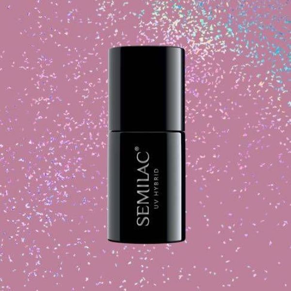Semilac Ημιμόνιμο Βερνίκι Νυχιών Shimmer Dust Pink 319, Glitter Εφέ, 21 Ημέρες Διάρκεια