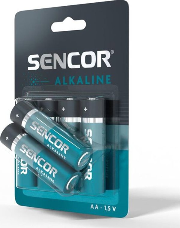Αλκαλική μπαταρία Sencor, AA (LR6), AA, 1.5V, Sencor, blistr, 6-pack