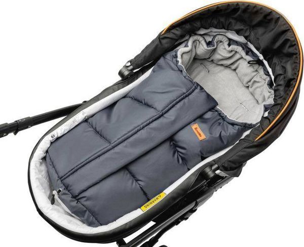 Sensillo COMBI 3in1 Παιδικός Υπνόσακος Καροτσιού με Fleece Επένδυση - Γραφίτι/Γκρι