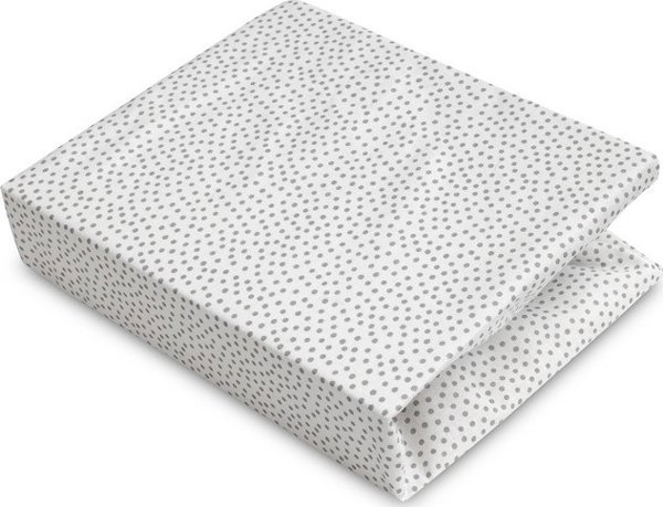 Sensillo Βρεφικό Σεντόνι με Λάστιχο για Στρώμα 60x120cm, Βαμβακερό με Εκτύπωση Κουκκίδες