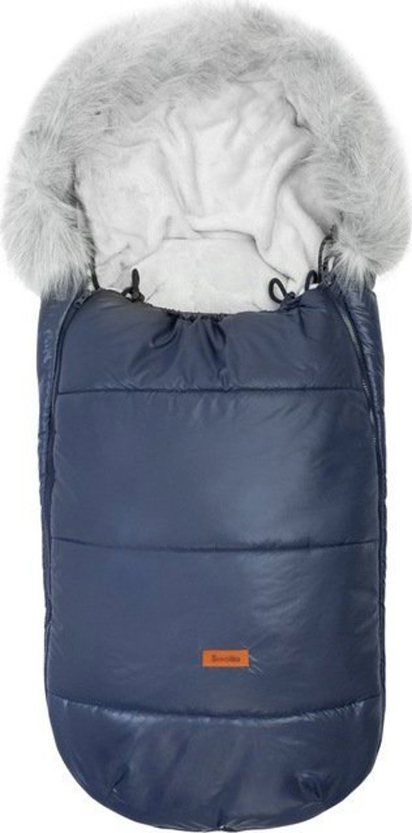 Sensillo Υπνόσακος Orso Blue Pearl 100x45cm, Αδιάβροχος με Εσωτερική Επένδυση Fleece και Αποσπώμενη Γούνα