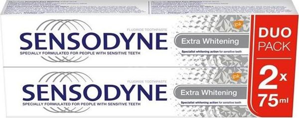 Sensodyne SENSODYNE_Extra Whitening Toothpaste οδοντόκρεμα 2x75ml