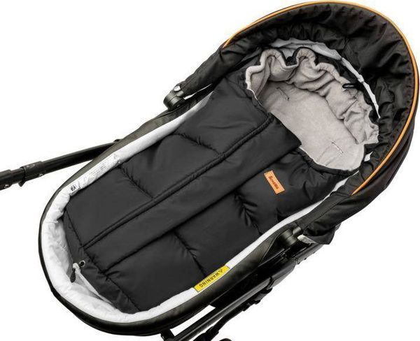 Sensillo Υπνόσακος Καροτσιού Combi 3w1 Polar, Αδιάβροχος με Fleece, Black/Grey