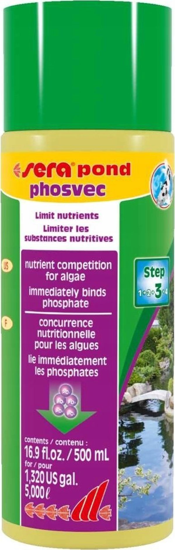 Sera Pond Phosvec 500ml - Υγρό Καταπολέμησης Φωσφορικών για Λίμνες