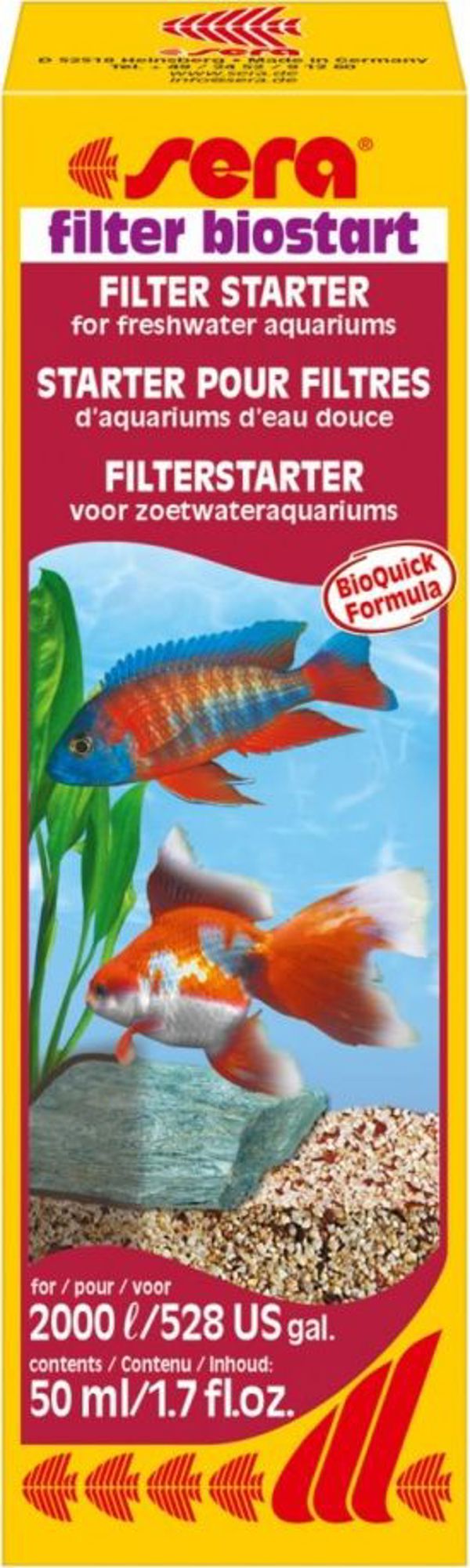 Sera Filter Biostart Βιολογικό Καθαριστικό Ενυδρείου, Βακτήρια και Ένζυμα, 50ml