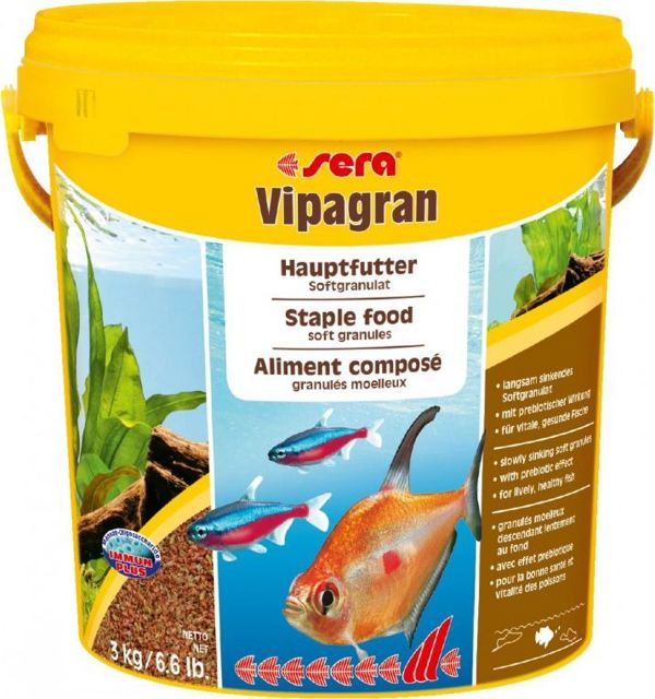 Sera Vipagran Nature Βασική Τροφή Ψαριών σε Κόκκους, 3kg/10L