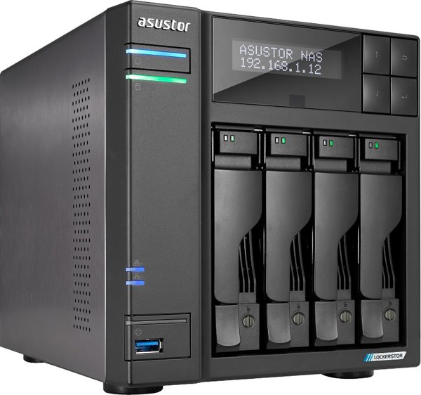 Διακομιστής αρχείων Asustor Asustor LOCKERSTOR 4 Gen2 (AS6704T) NAS Επιτραπέζιος υπολογιστής Ενσύρματο LAN Μαύρο N5105