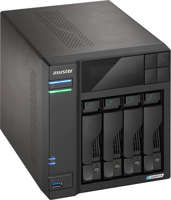 Διακομιστής αρχείων Asustor Asustor LOCKERSTOR 4 Gen2 (AS6704T) NAS Επιτραπέζιος υπολογιστής Ενσύρματο LAN Μαύρο N5105