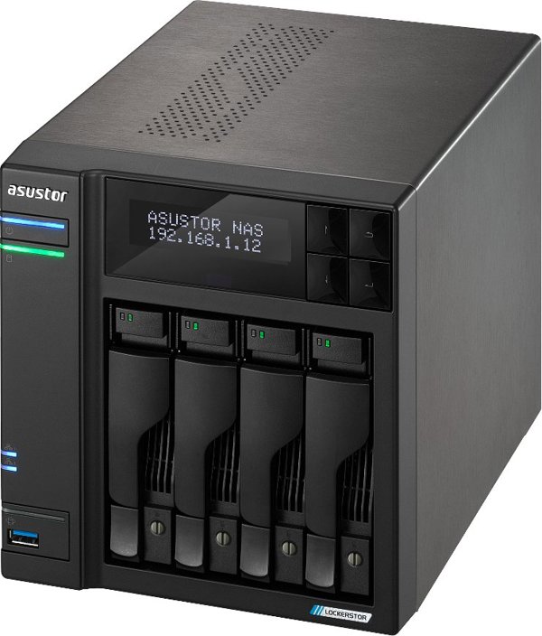 Διακομιστής αρχείων Asustor Asustor LOCKERSTOR 4 Gen2 (AS6704T) NAS Επιτραπέζιος υπολογιστής Ενσύρματο LAN Μαύρο N5105