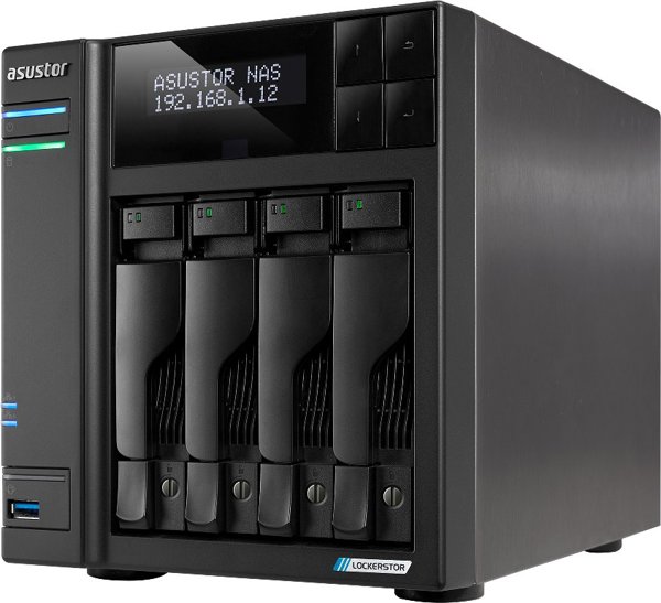 Διακομιστής αρχείων Asustor Asustor LOCKERSTOR 4 Gen2 (AS6704T) NAS Επιτραπέζιος υπολογιστής Ενσύρματο LAN Μαύρο N5105