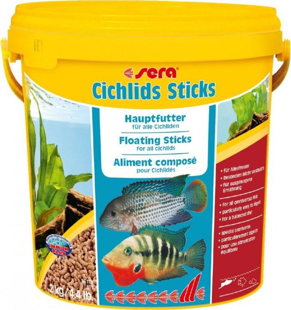 Sera Cichlids Sticks Nature 2 kg/10L, μπαστούνια - τροφή για κιχλίδες