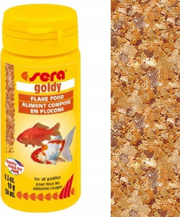 Sera Goldy Nature Τροφή για Χρυσόψαρα σε Νιφάδες 50ml - Χωρίς Συντηρητικά
