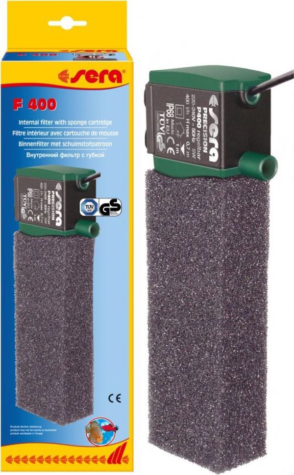 Sera Εσωτερικό Φίλτρο Ενυδρείου F 400, 400 l/h, 5W, Ρυθμιζόμενο με Σφουγγάρι