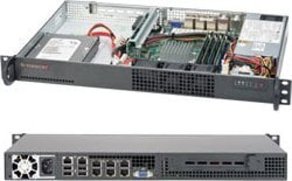 Serwer SuperMicro Supermicro Barebone SuperServer 1U Intel Atom C2758 (8C/8T) 2,4 GHz SYS-5018A-TN7B