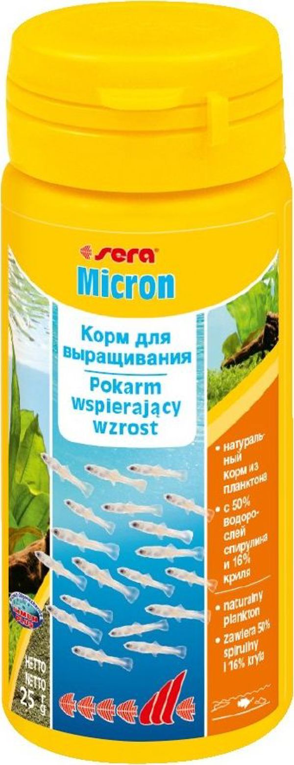 Sera Micron Nature Τροφή για Γόνο Ψαριών, Αμφίβια και Γαρίδες, 50ml, με Κριλ και Σπιρουλίνα