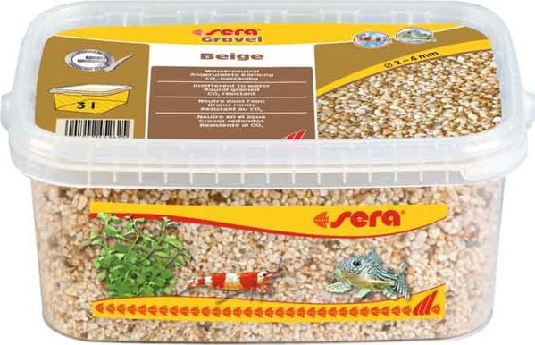 Χαλίκι ενυδρείου Sera Gravel Beige, 2 - 4 mm, 3 l, μπεζ 8038754 4001942452625