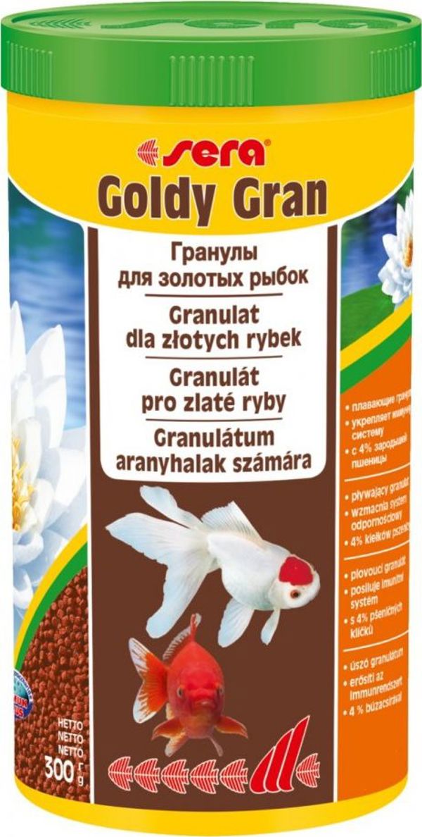 Sera Goldy Gran Nature Τροφή για Χρυσόψαρα, 1000ml – Κοκκοποιημένη Βασική Τροφή χωρίς Χρωστικά & Συντηρητικά