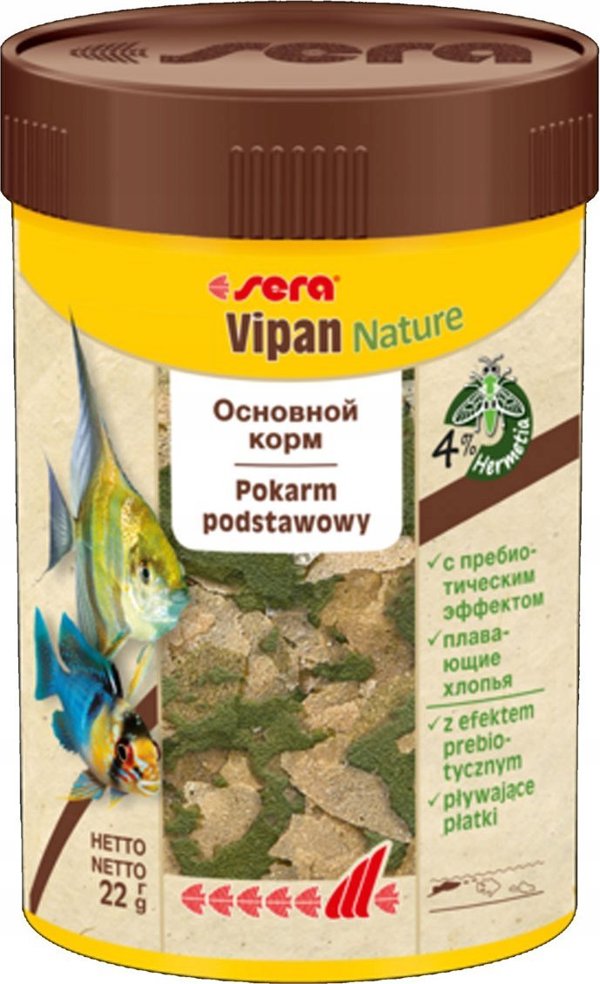Sera Vipan Nature Τροφή Για Ψάρια Σε Νιφάδες, 100ml