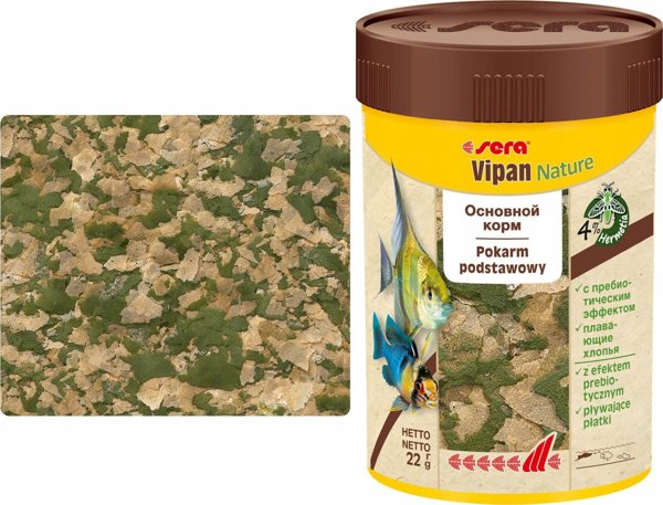 Sera Vipan Nature Τροφή Για Ψάρια Σε Νιφάδες, 100ml