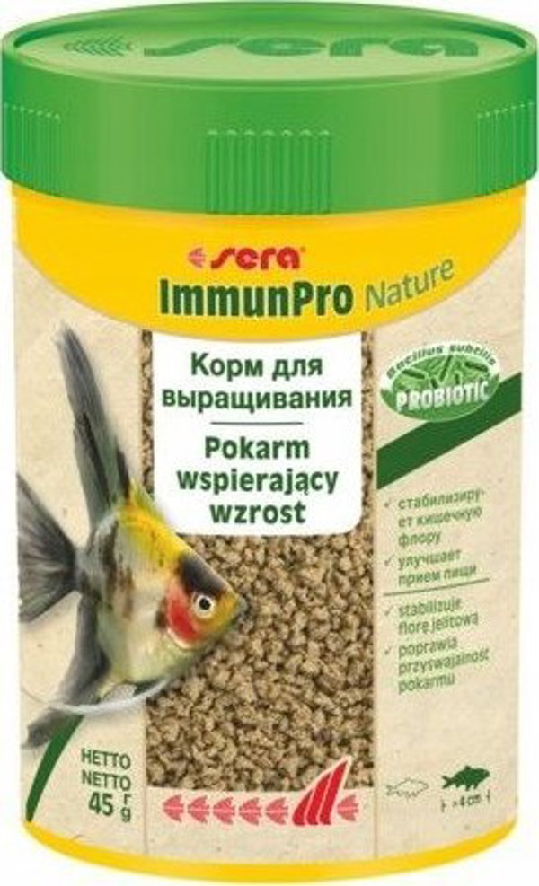 Sera ImmunPro Nature Τροφή Ψαριών Βραδείας Βύθισης 100ml Για Ψάρια Άνω των 4cm