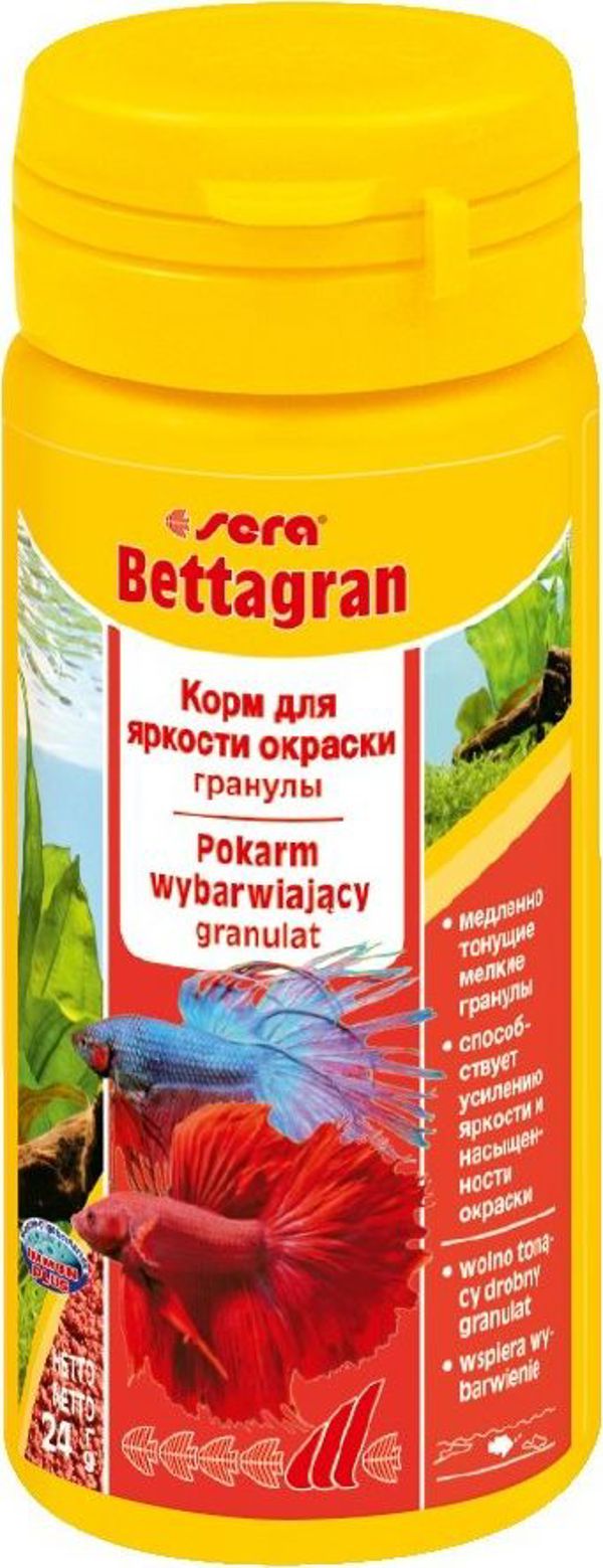 Sera Bettagran Nature Τροφή για Ψάρια Betta, Ενισχυτικό Χρώματος, 50ml