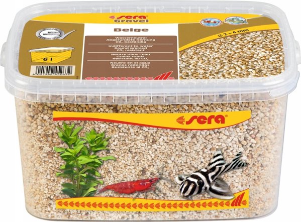 Sera Gravel Beige Χαλίκι Ενυδρείου, 2-4 mm, 6 l, Μπεζ