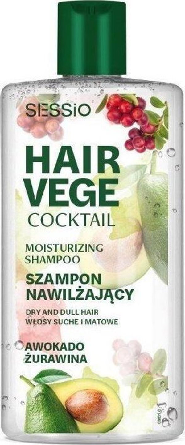 SESSIO Sessio Hair Vege Cocktail ενυδατικό σαμπουάν για τα μαλλιά με Αβοκάντο και Κράνμπερι 300g
