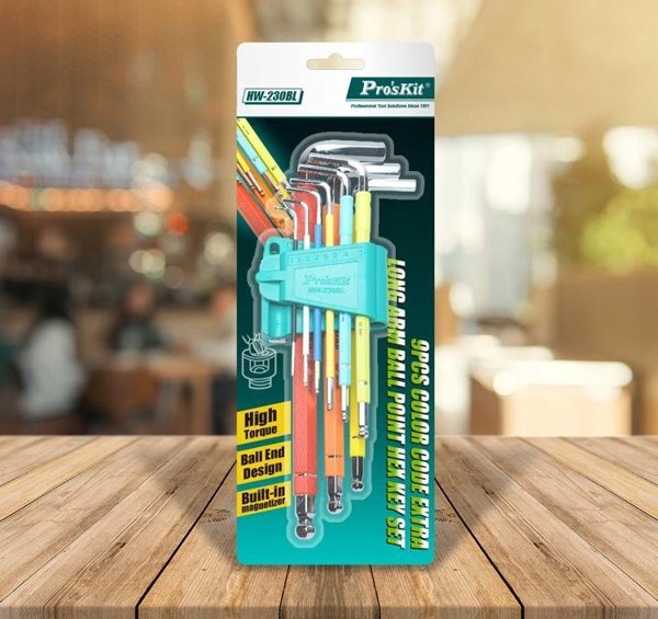 Σετ κλειδιών Allen 9 τεμ. χρωματιστά HW-230BL Pro'Skit