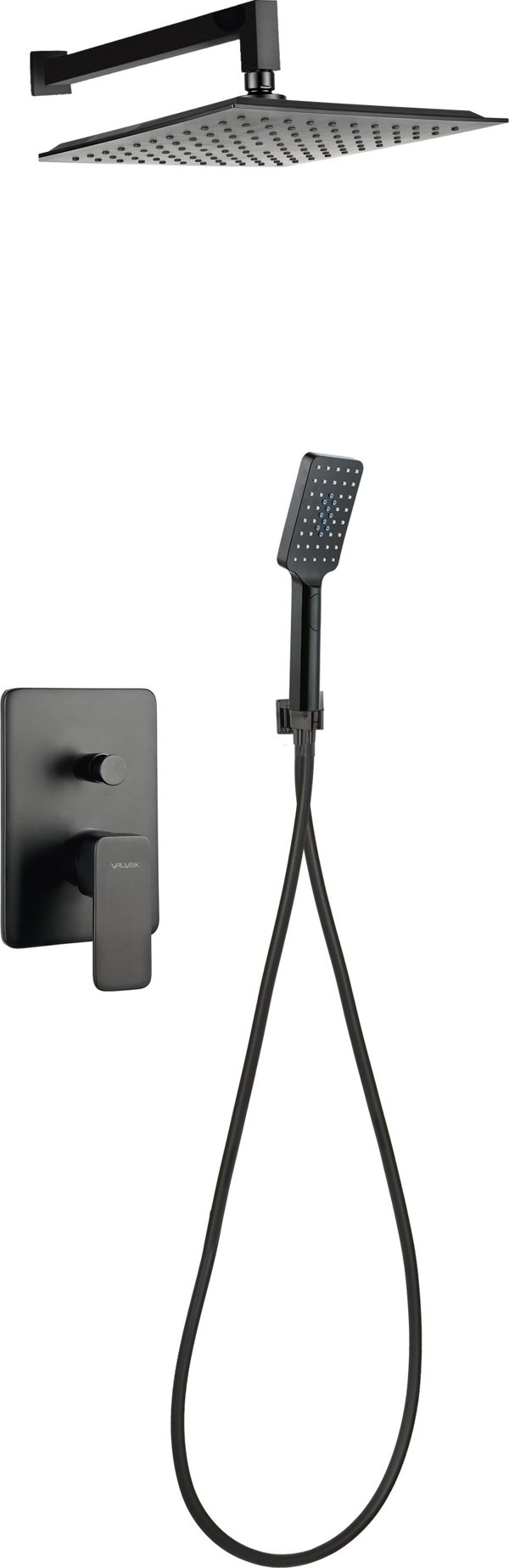 Σετ ντους εντοιχισμένο LOFT BLACK VALVEX ( CARRE ) // BV.2454570-MBK