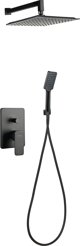 Σετ ντους εντοιχισμένο LOFT BLACK VALVEX ( CARRE ) // BV.2454570-MBK