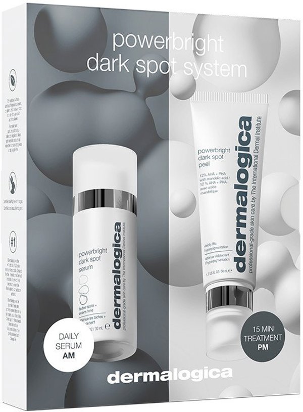 Σετ Dermalogica: PowerBright, Αντι-Κηλίδες, Κρέμα, Για Πρόσωπο & Λαιμό, 50 ml + PowerBright, Χωρίς Paraben, Αντι-Κηλίδες, Πρωινός, Ορός, Για Πρόσωπο, 30 ml Unisex