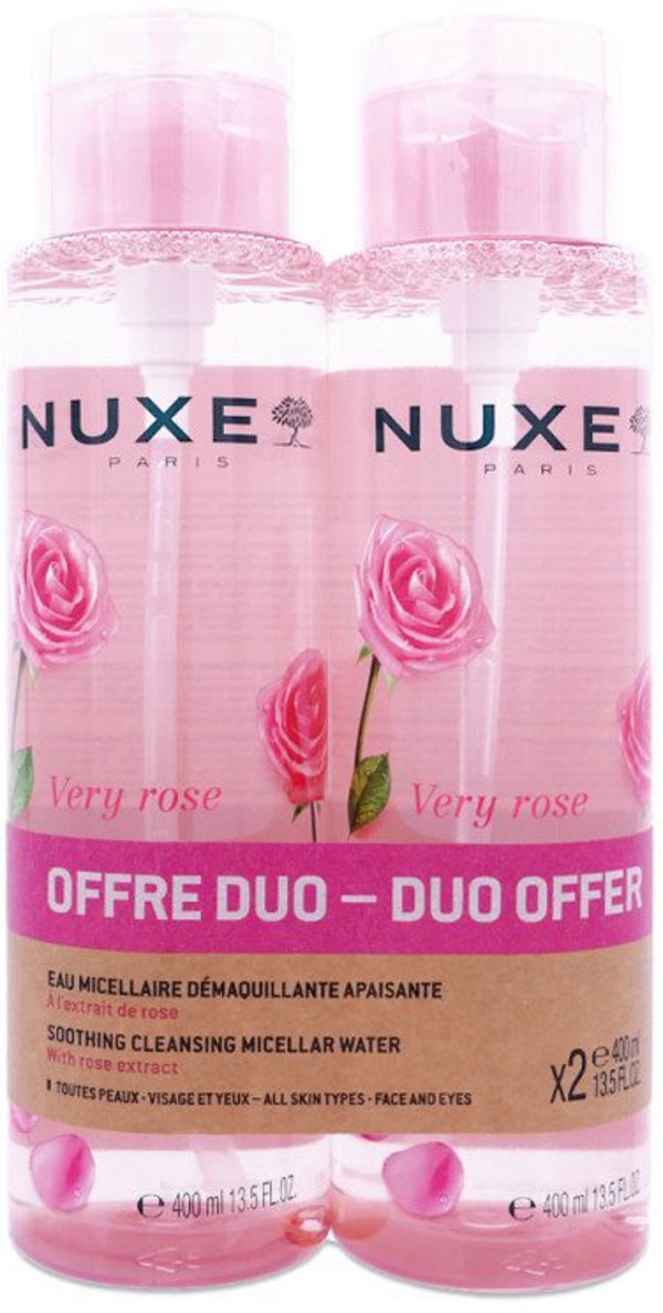 Set Duo, Nuxe, Very Rose, Cleansing & Soothing, Micellar Water, For Sensitive Skin, 2 pcs, 400 ml For Women
