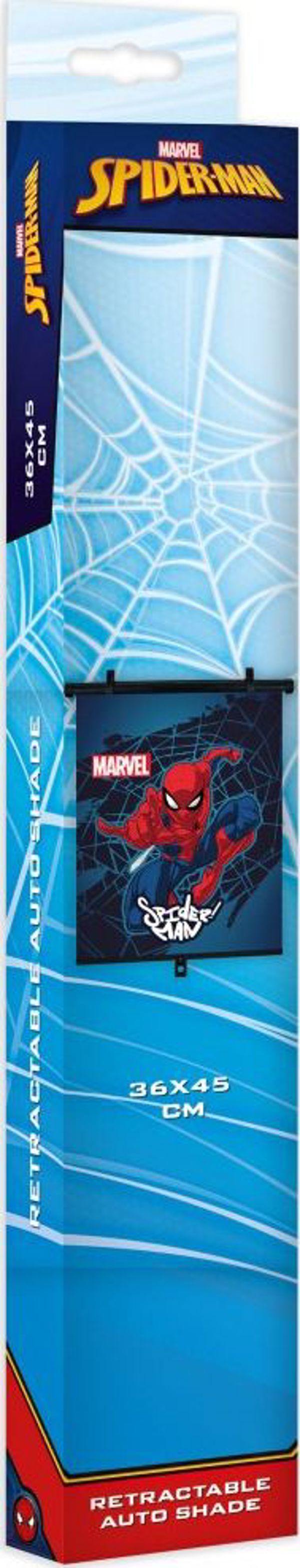 Seven Ηλιοπροστασία Αυτοκινήτου Spiderman, Roll-Up Σκίαστρο Παραθύρου με Αυτόματο Μηχανισμό, 36x45cm, Πολύχρωμο