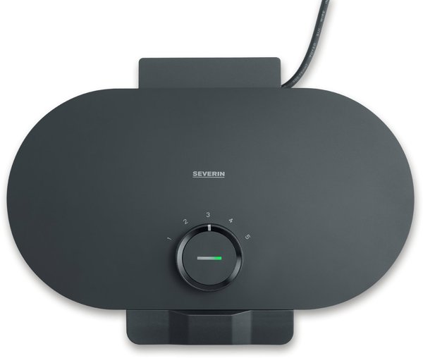 Severin Βαφλιέρα Duo WA 2118, Συσκευή για 2 Βάφλες, Αντικολλητική Πλάκα, 1200W, Μαύρο Χρώμα