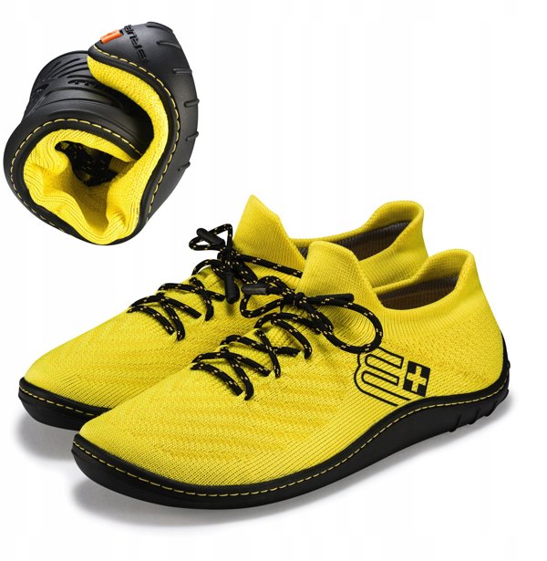 Γυναικεία παπούτσια BAREFOOT MERINO λεμονί/μαύρο 40