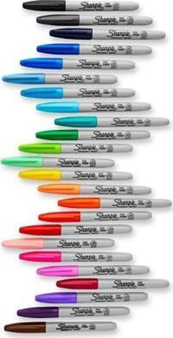 Μαρκαδόρος Sharpie Sharpie με Λεπτή Στρογγυλή Μύτη F 18 Χρώματα Διασκέδασης