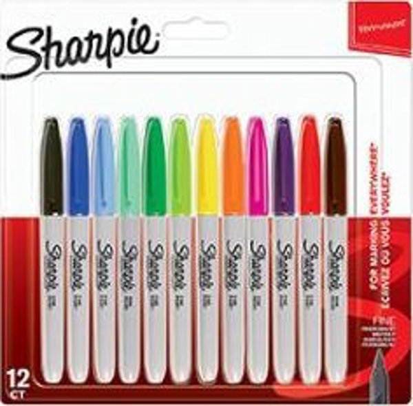 Μαρκαδόροι Sharpie Fein mix χρωμάτων 12 τεμ.