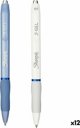 Στυλό gel Sharpie S-Gel Μπλε Λευκό 0,7 mm (12 Τεμάχια)