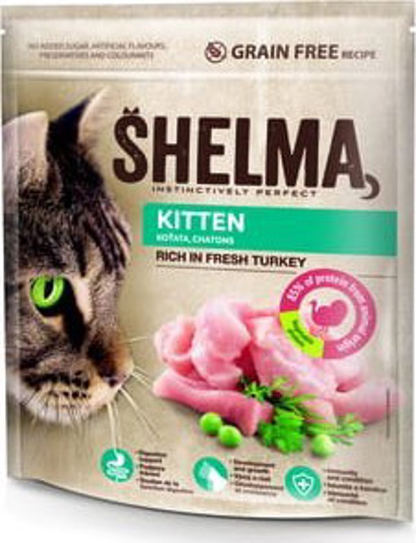SHELMA Ξηρή Τροφή για Γατάκια με Γαλοπούλα 750g