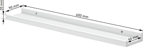 ΡΑΦΙ+ ΠΛΑΙΣΙΟ 600X90X30 MM ΛΕΥΚΟ