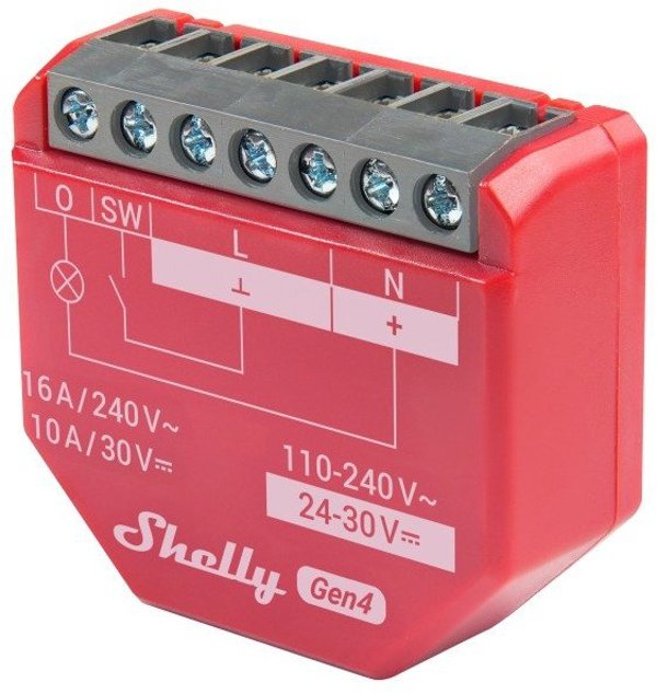 Shelly Ρελέ "1PM Gen4 4er Pack" max 16A 1 Κανάλι Λειτουργία Μέτρησης WLAN Matter Zigbee Bluetooth