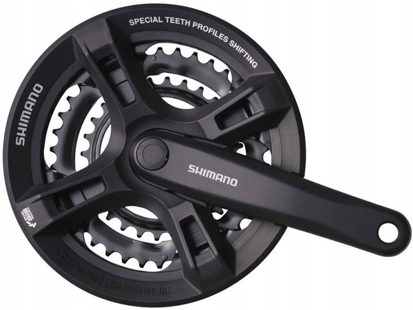 Shimano FC-TY501 δισκοβραχίονας, 170 mm 42/34/24T, 6-8v, με προστατευτικό αλυσίδας