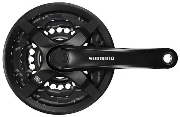 Shimano FC-TY501 δισκοβραχίονας, 170 mm 42/34/24T, 6-8v, με προστατευτικό αλυσίδας