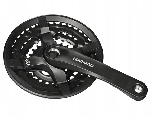 Shimano FC-TY501 δισκοβραχίονας, 170 mm 42/34/24T, 6-8v, με προστατευτικό αλυσίδας