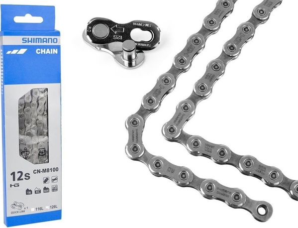 Shimano Αλυσίδα Shimano CN-M8100 12 ταχυτήτων 126 κρίκων, με καθολικό σύνδεσμο
